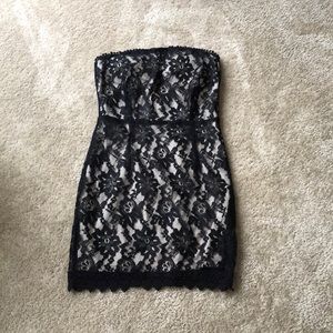 Lulus Lace Strapless Dress Small